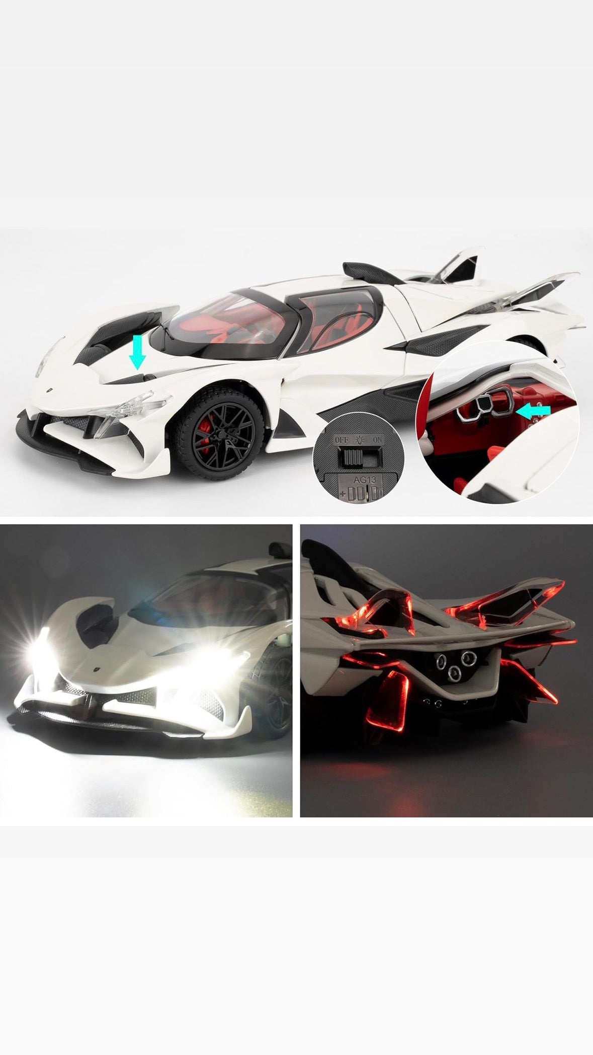 Apollo Evo Supercar 1:24 Scale White