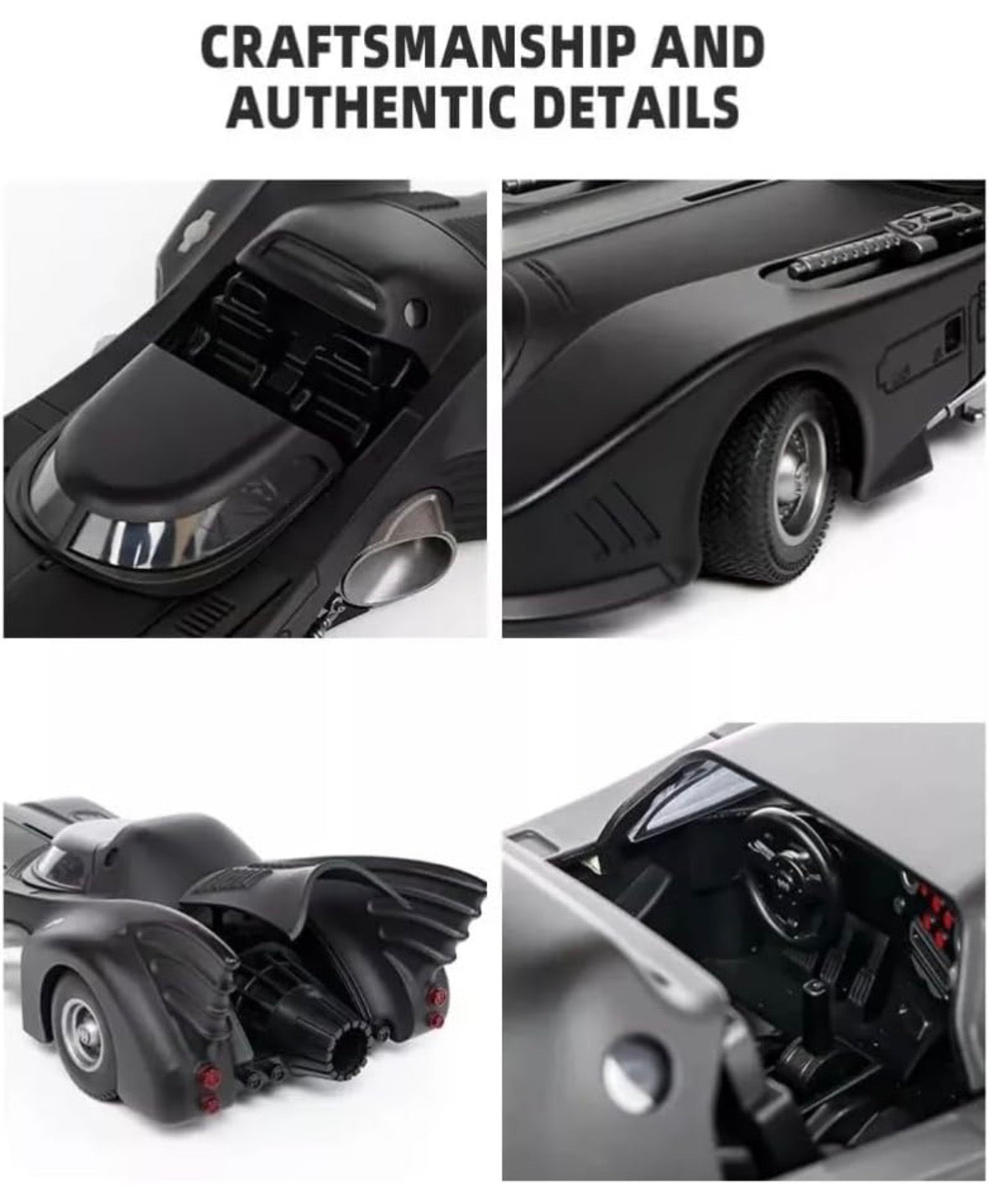 Batmobile 1989 Die-Cast Model 1:24 Scale Black
