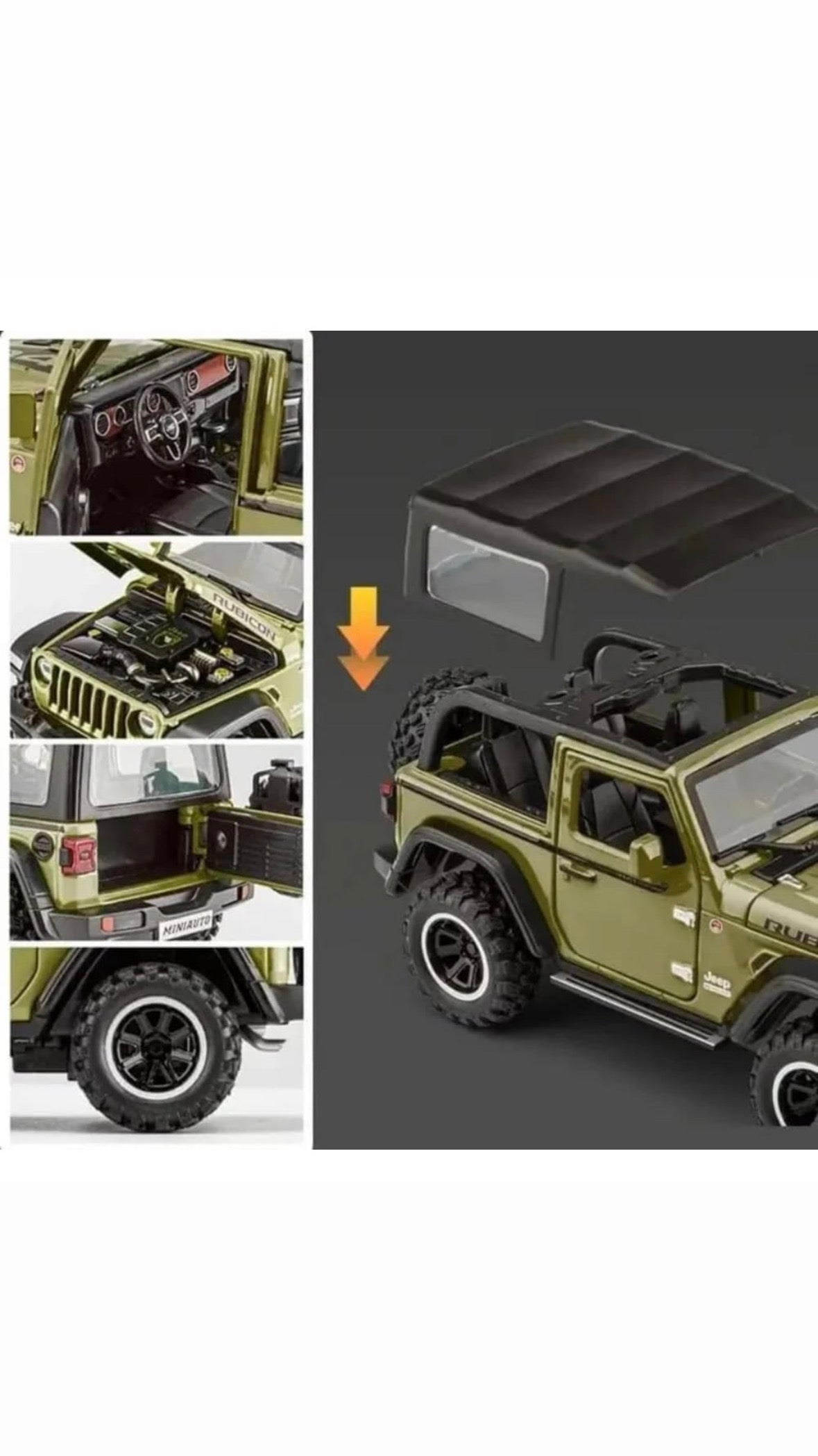 Jeep Rubicon 1:24 Scale Olive Green