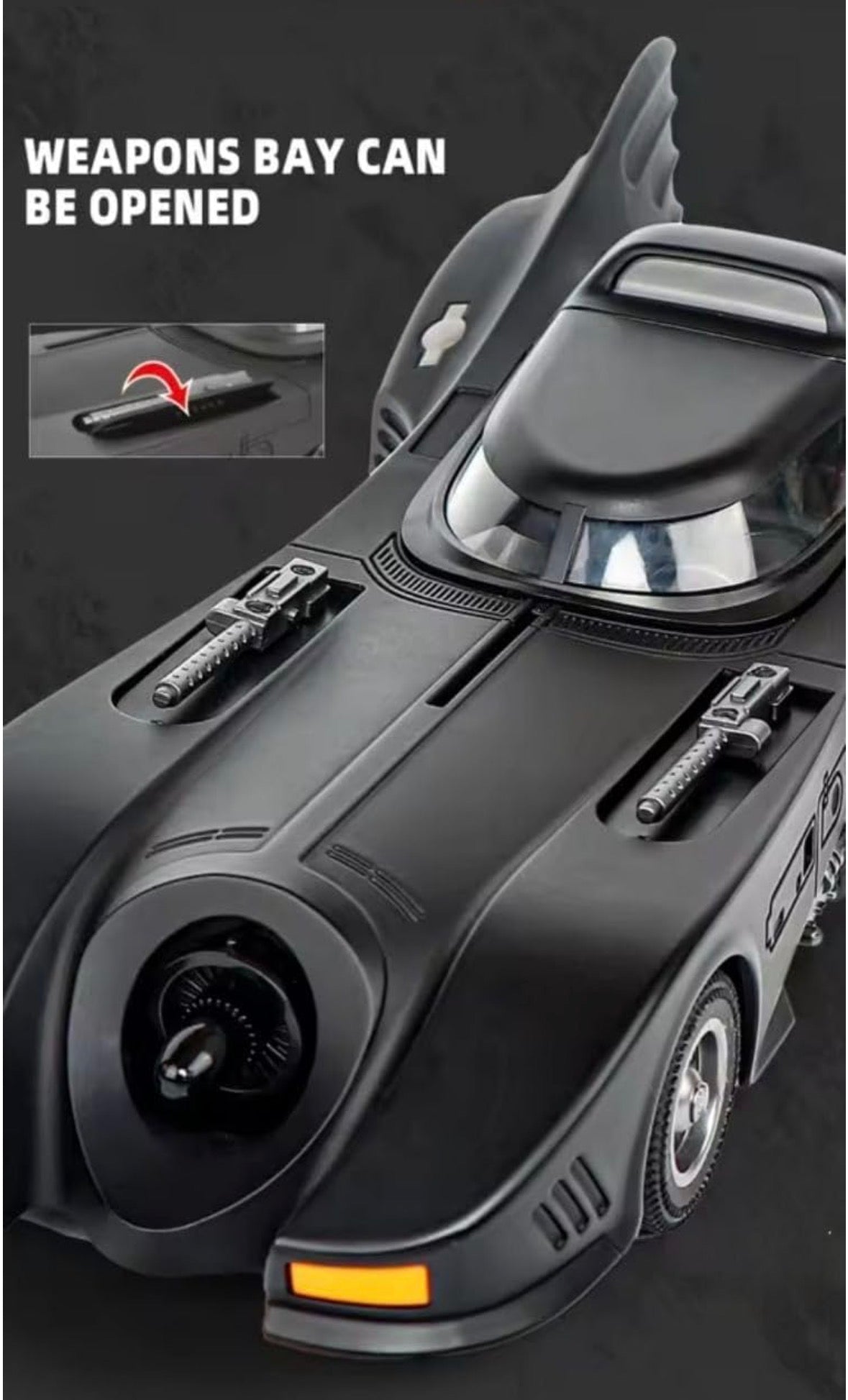 Batmobile 1989 Die-Cast Model 1:24 Scale Black