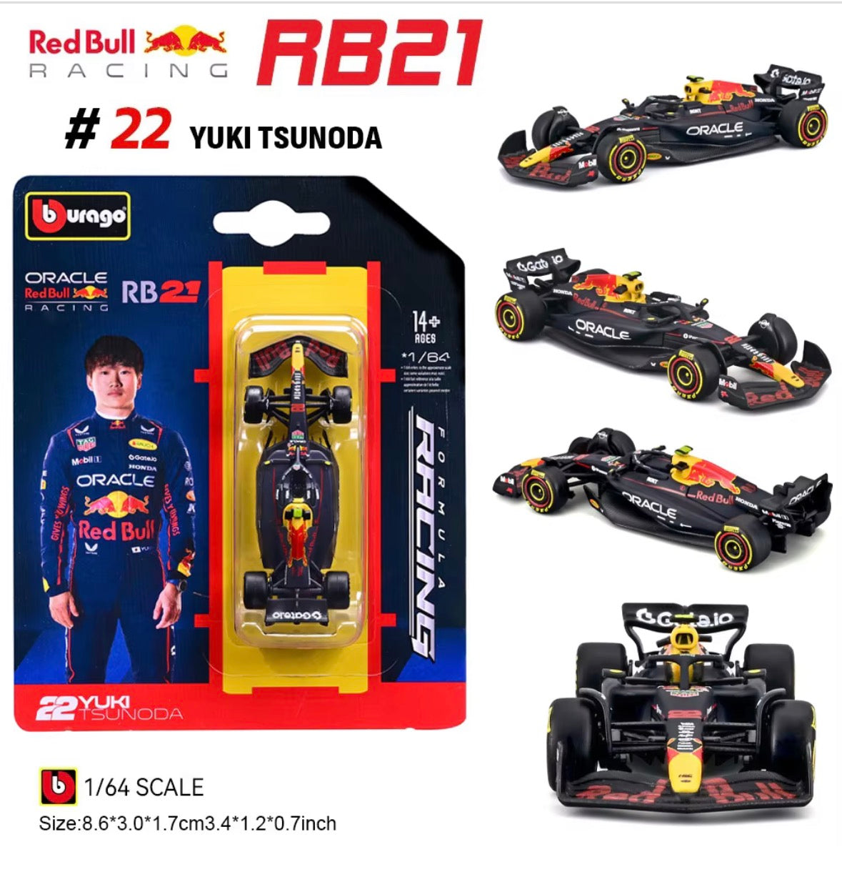 Bburago F1 Redbull Oracle 1:64 Scale