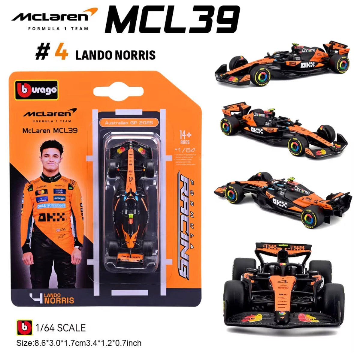 Bburago F1 Mclaren 1:64 Scale