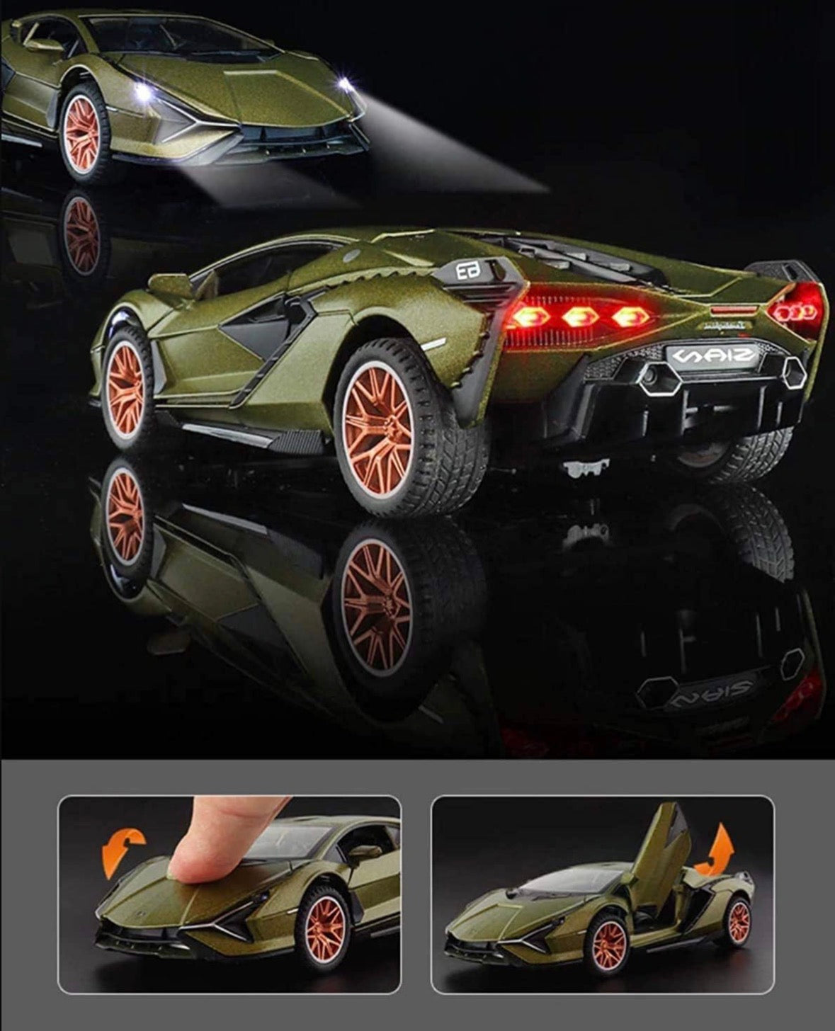 Lamborghini 1:32 Scale Olive Green