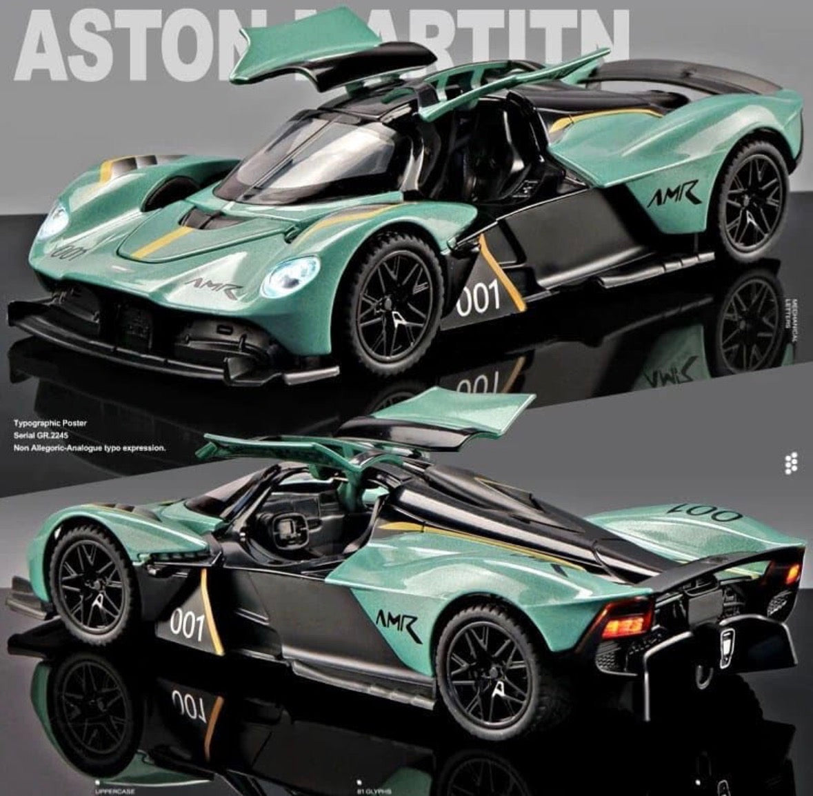 Aston Martin Valkyrie AMR 1:32 Scale Green