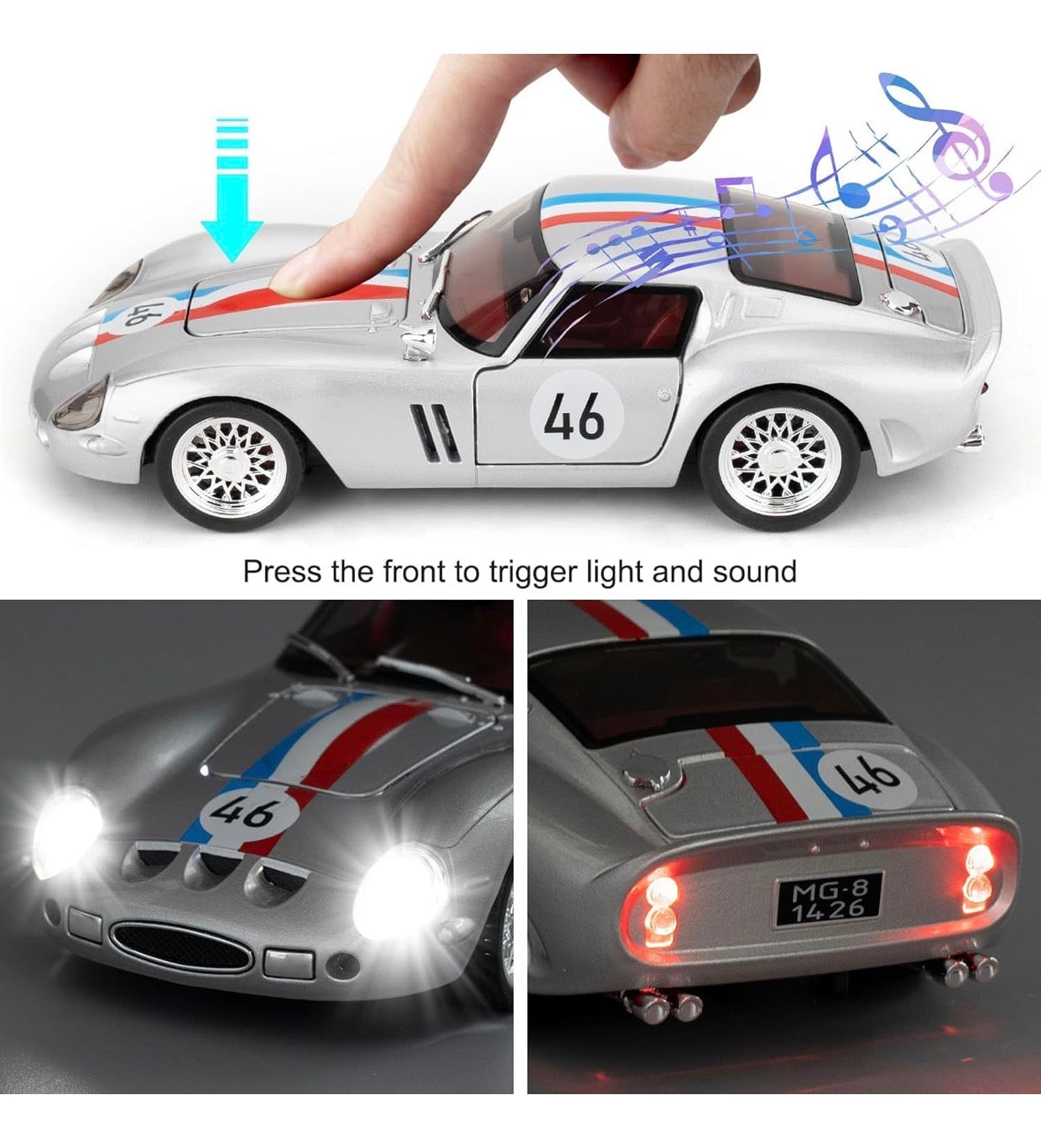 Ferrari 250 GTO 1:32 Scale Silver