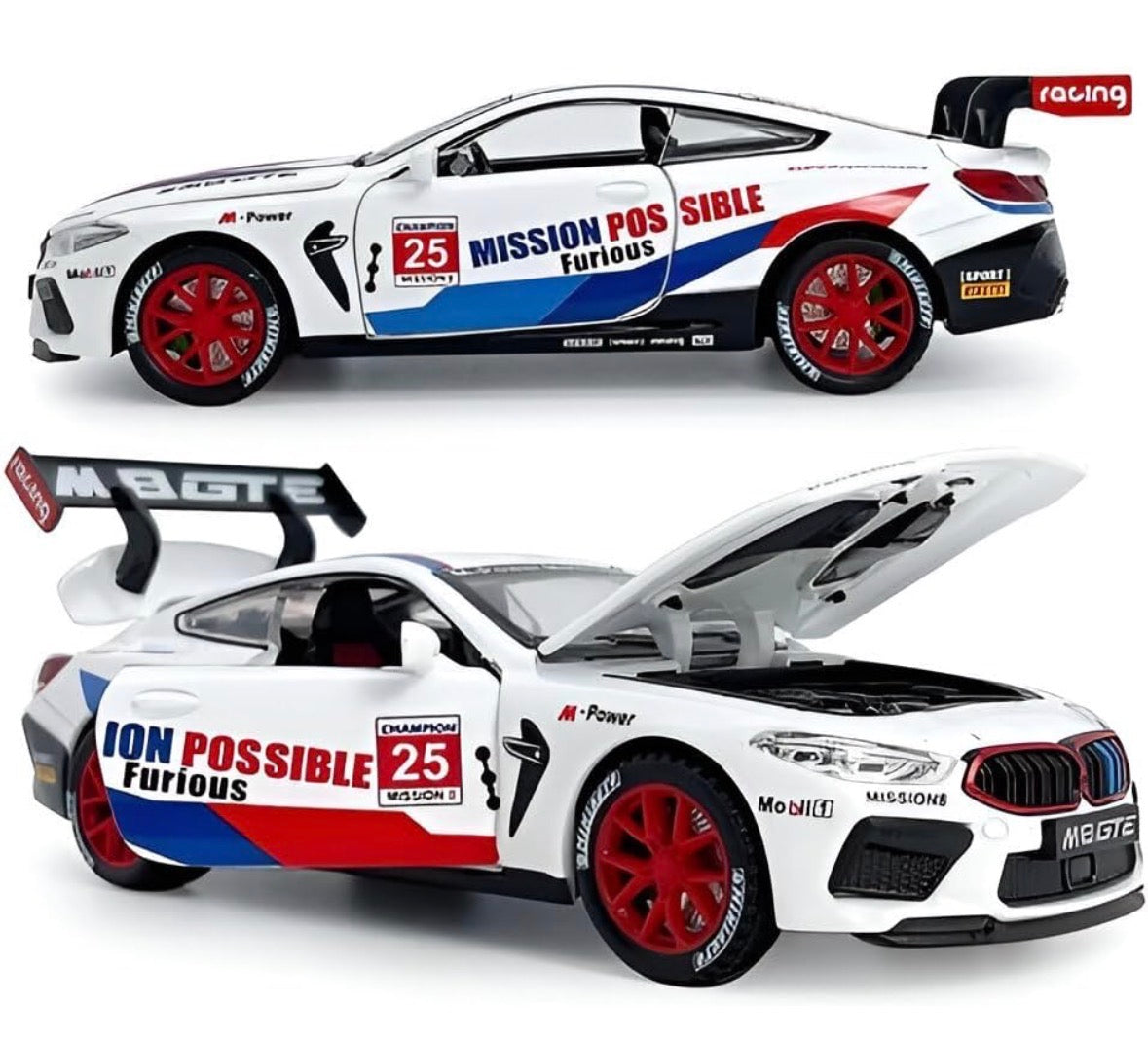 BMW M8 GTE 1:32 Scale White