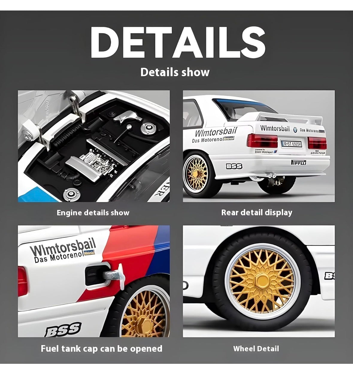 BMW M3 1:24 Scale White