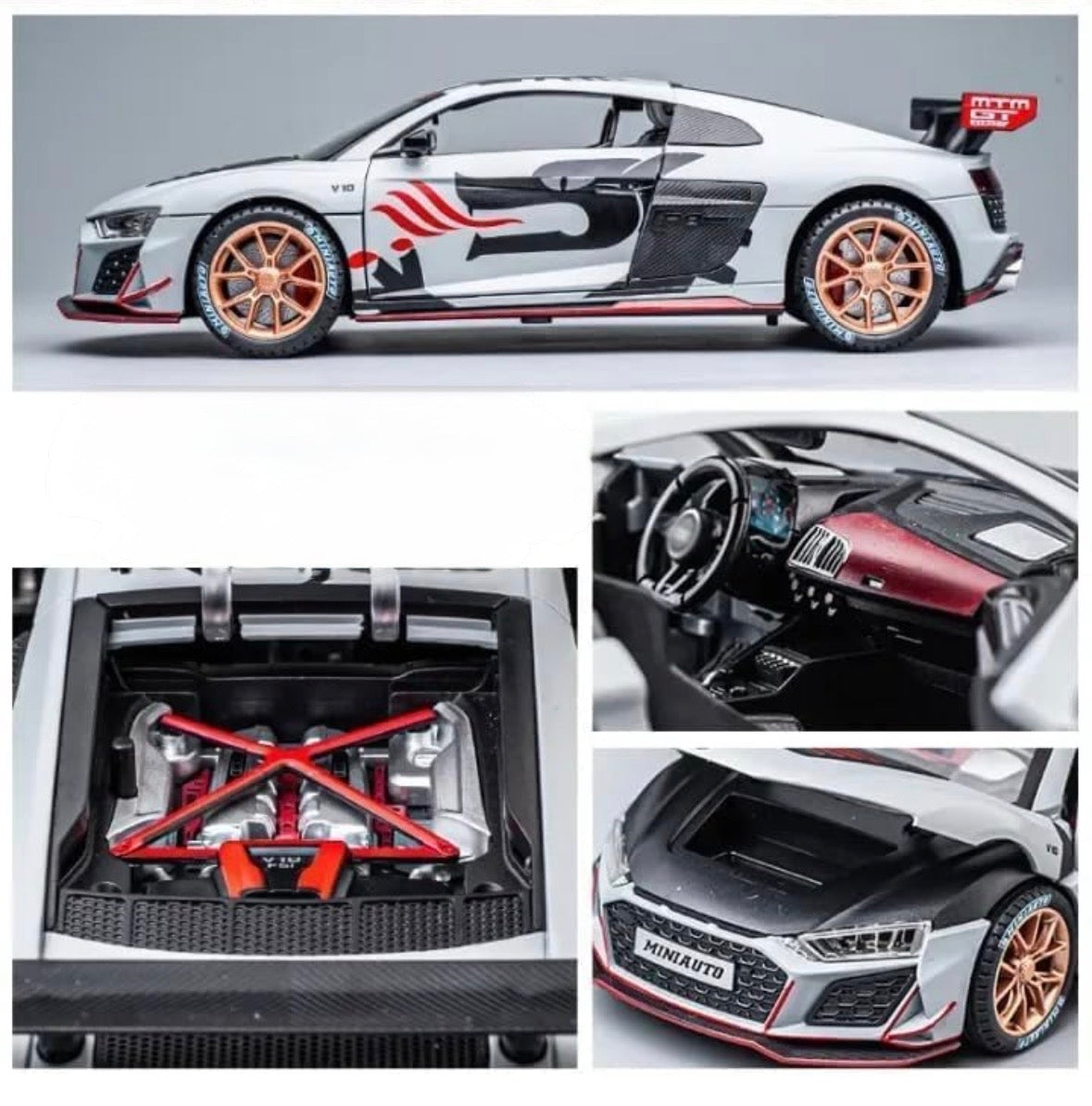 Audi R8 1:24 Scale Grey