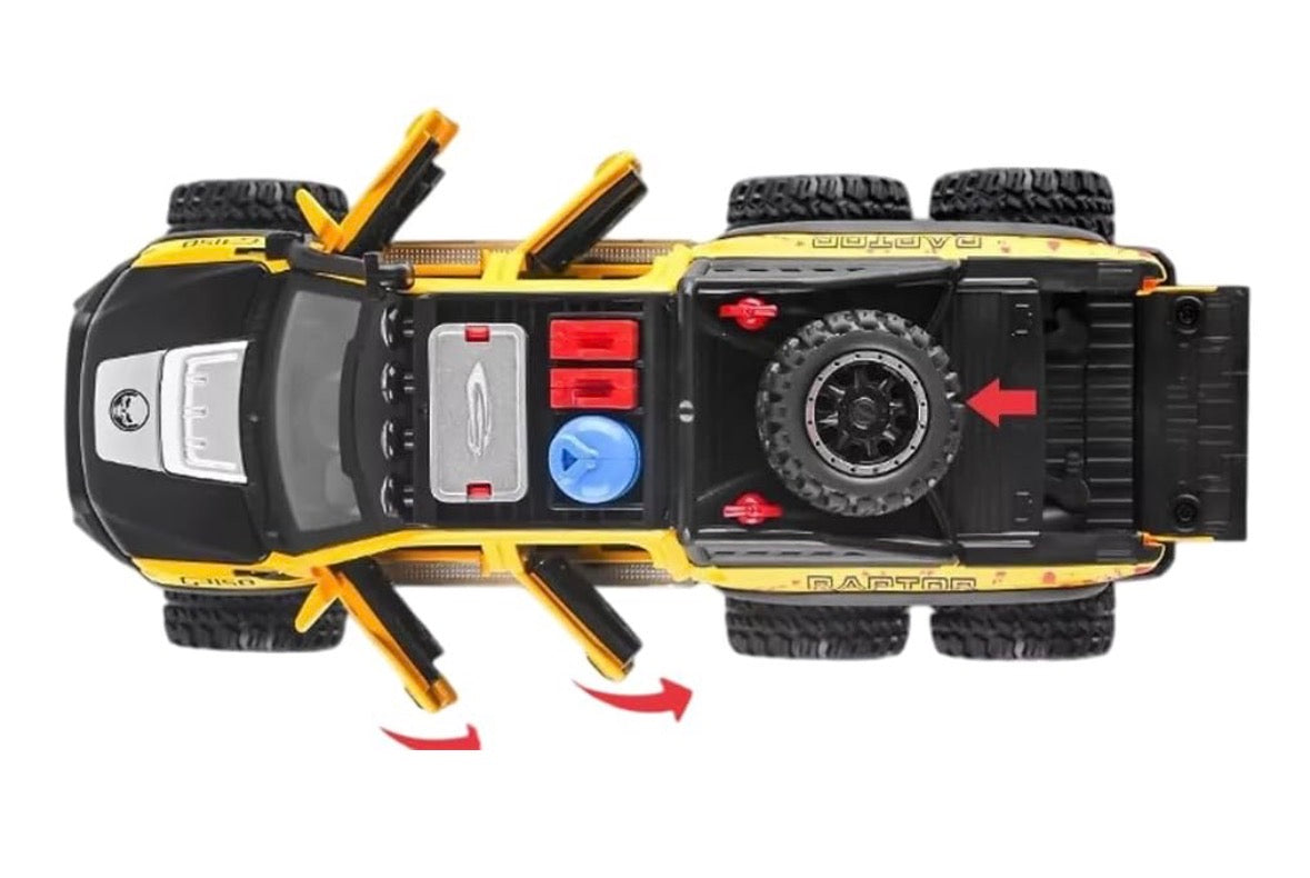 Ford Raptor F150 Truck 1:28 Scale Yellow
