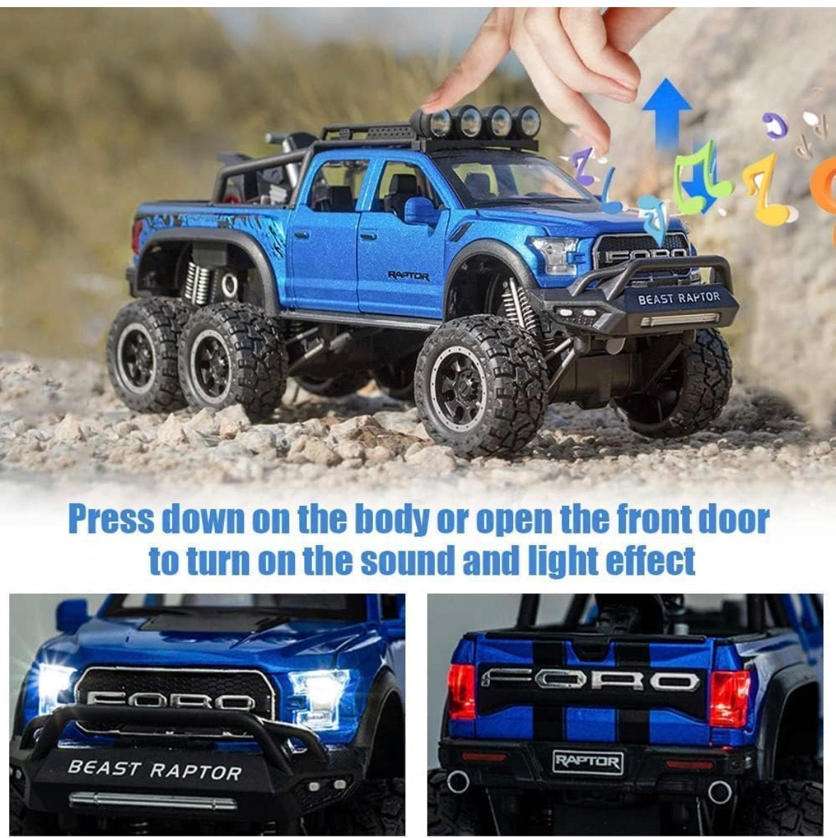 Ford Raptor 1:28 Scale Blue