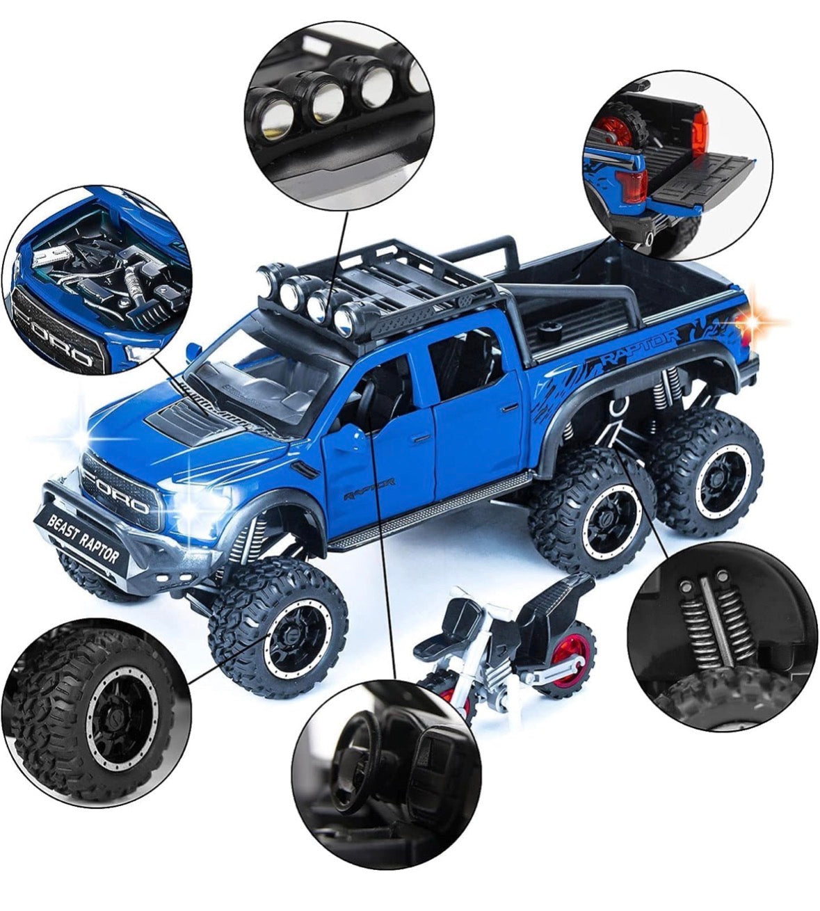 Ford Raptor 1:28 Scale Blue