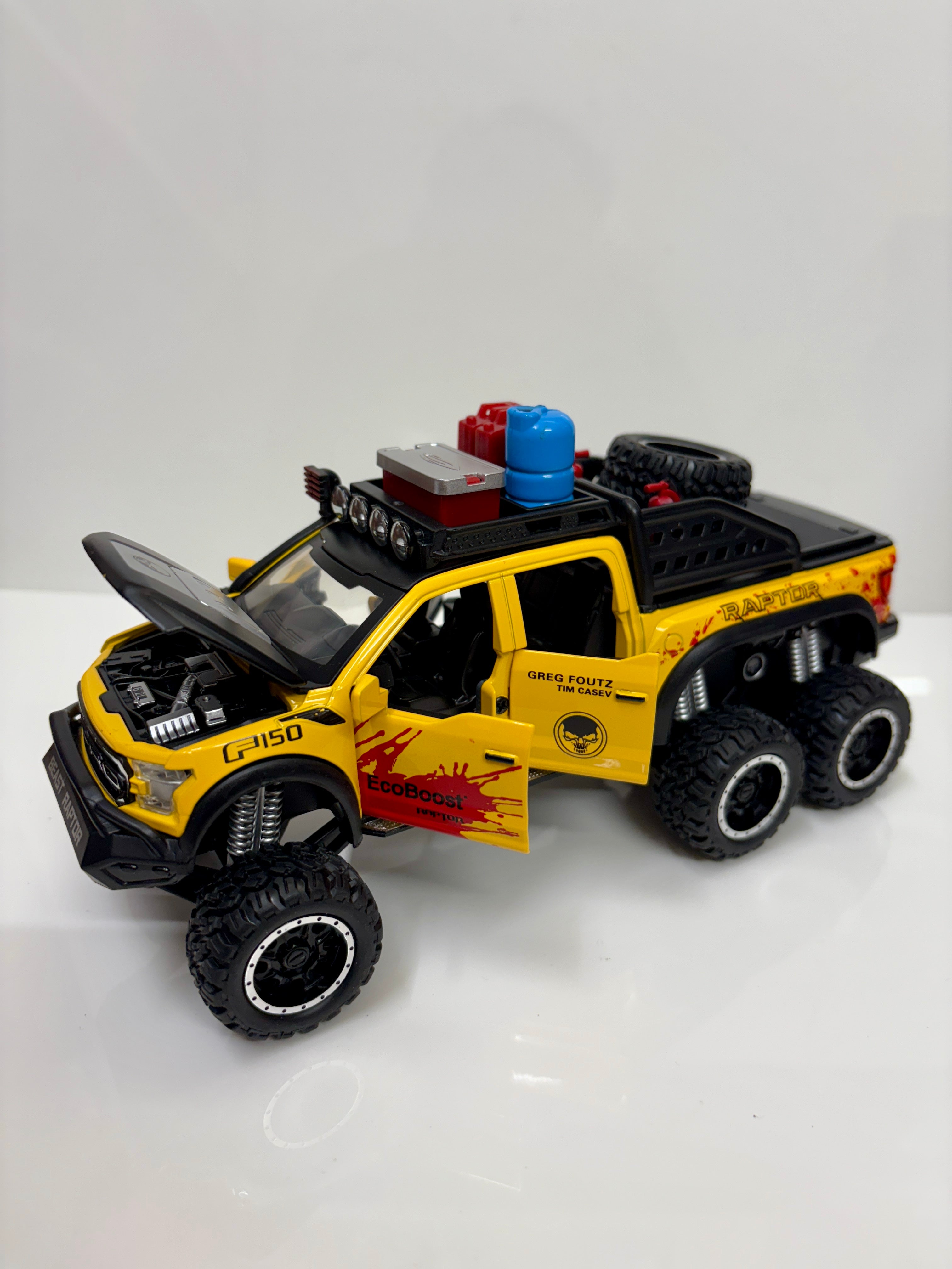 Ford Raptor F150 Truck 1:28 Scale Yellow